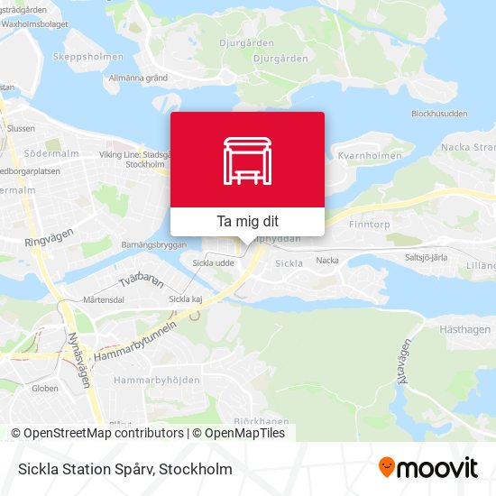 Sickla Station Spårv karta