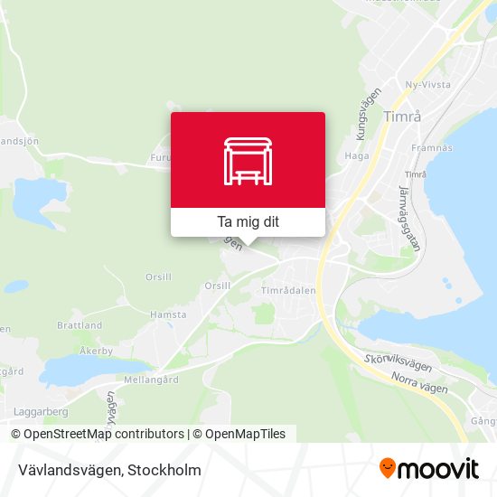 Vävlandsvägen karta