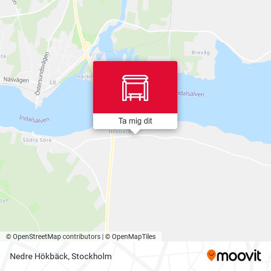 Nedre Hökbäck karta