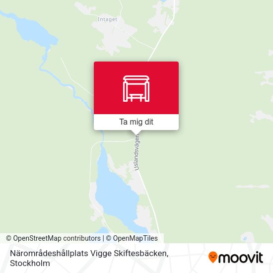 Närområdeshållplats Vigge Skiftesbäcken karta