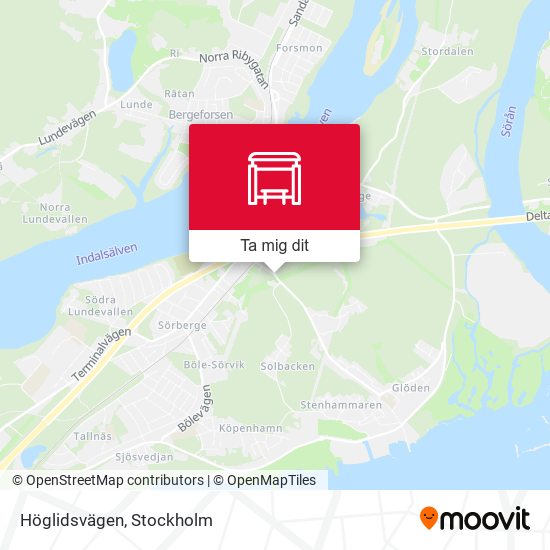 Höglidsvägen karta