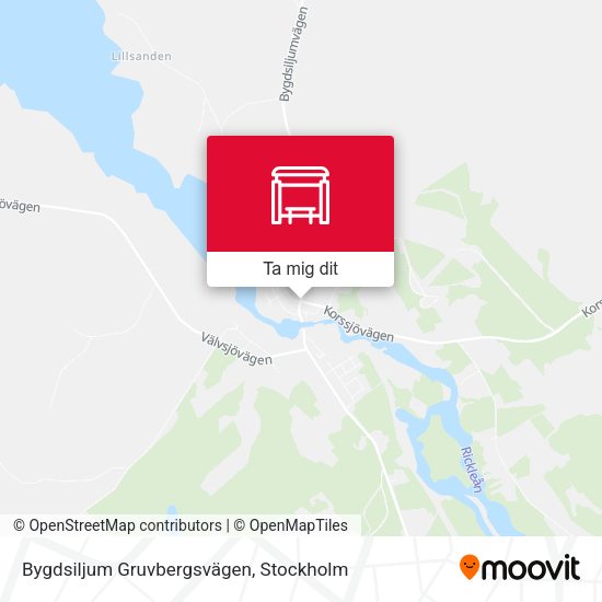 Bygdsiljum Gruvbergsvägen karta