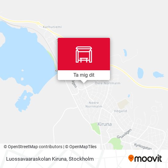 Luossavaaraskolan Kiruna karta