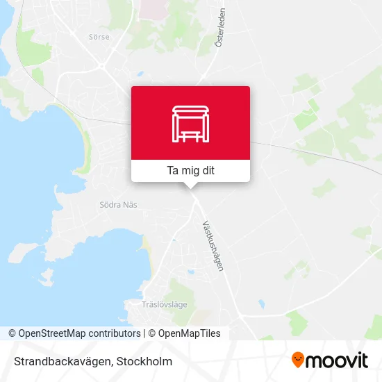 Strandbackavägen karta