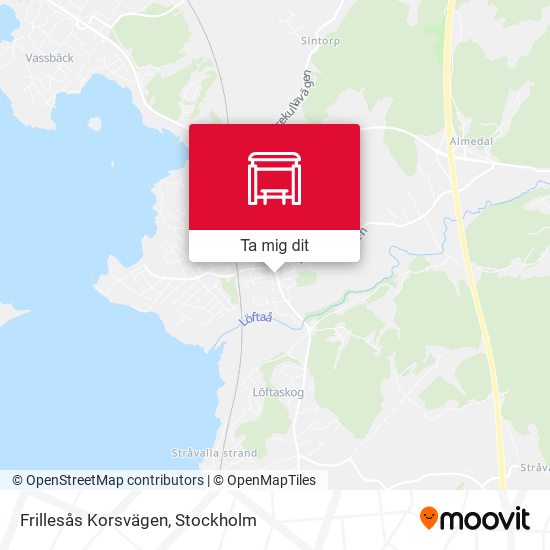 Frillesås Korsvägen karta