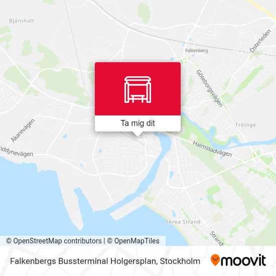 Falkenbergs Bussterminal Holgersplan karta