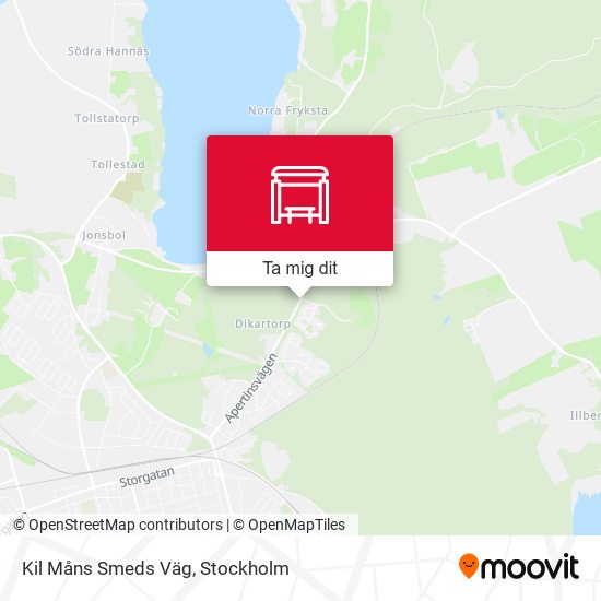 Kil Måns Smeds Väg karta