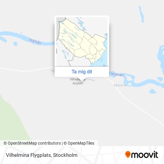 Vilhelmina Flygplats karta