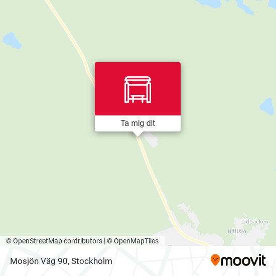 Mosjön Väg 90 karta