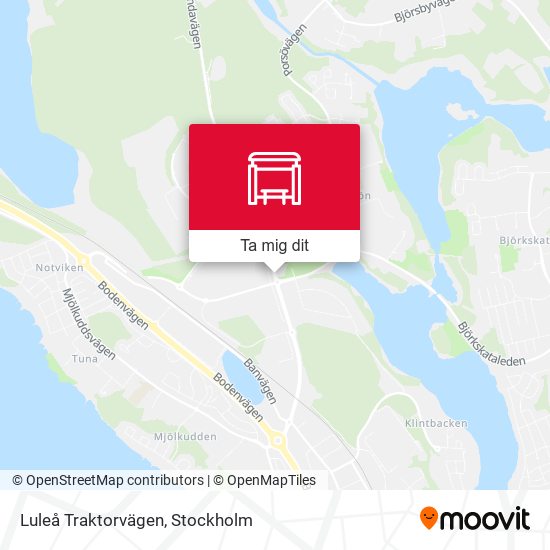 Luleå Traktorvägen karta