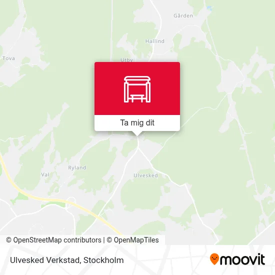 Ulvesked Verkstad karta