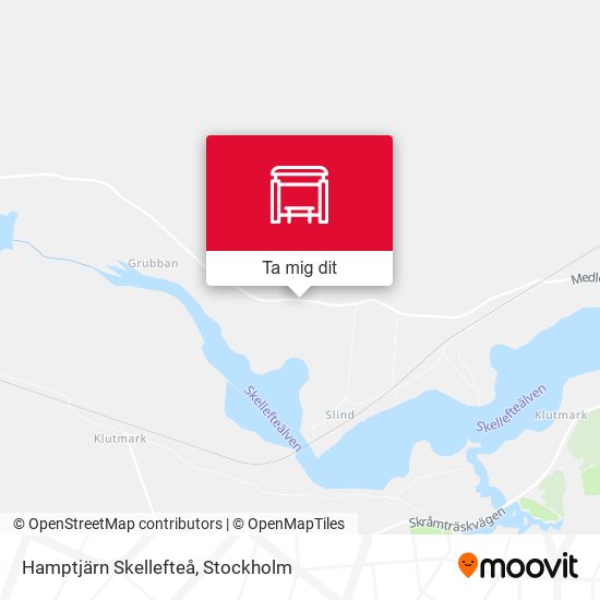 Hamptjärn Skellefteå karta