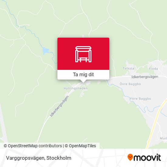 Varggropsvägen karta