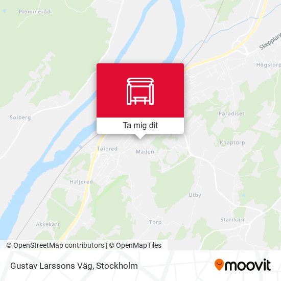 Gustav Larssons Väg karta