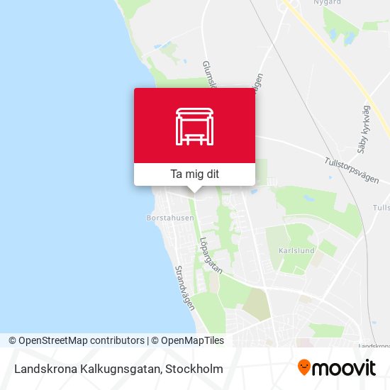 Landskrona Kalkugnsgatan karta