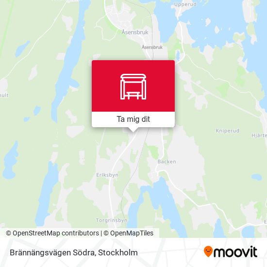 Brännängsvägen Södra karta