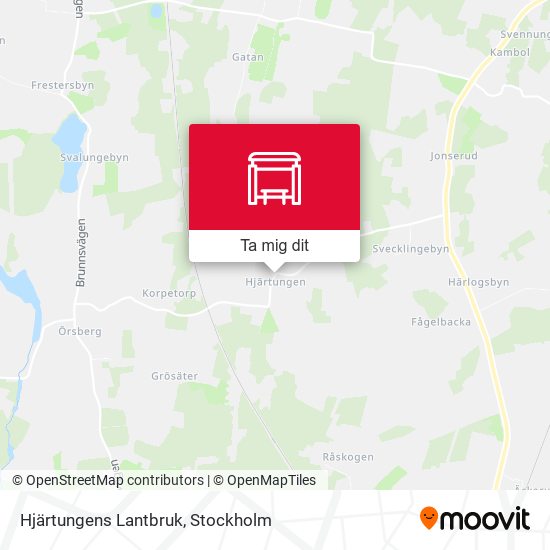 Hjärtungens Lantbruk karta