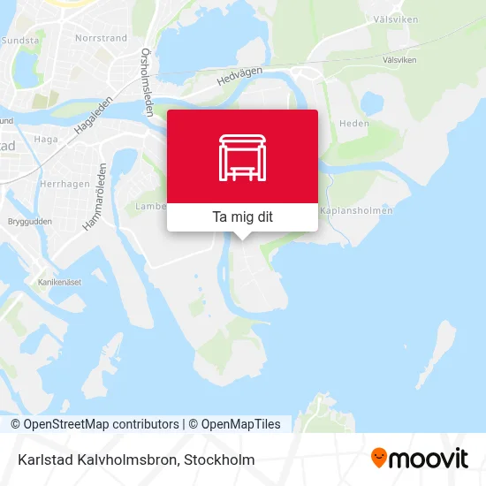 Karlstad Kalvholmsbron karta