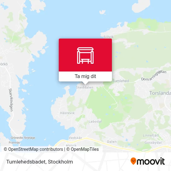 Tumlehedsbadet karta