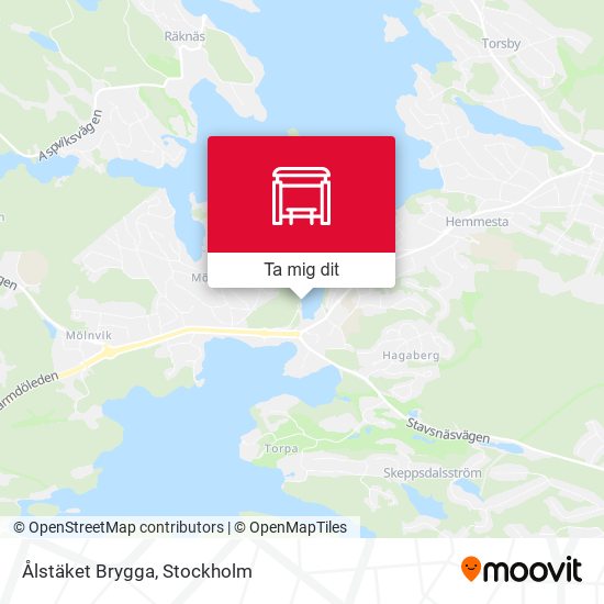 Ålstäket Brygga karta