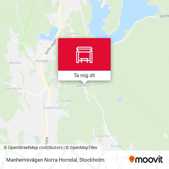 Manhemsvägen Norra Horndal karta