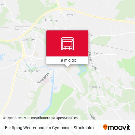 Enköping Westerlundska Gymnasiet karta