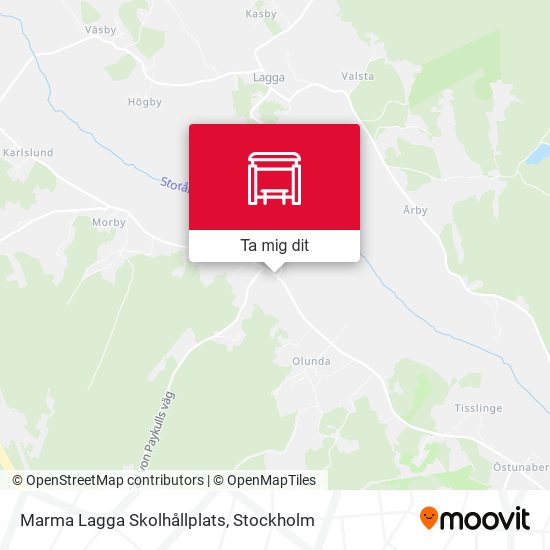 Marma Lagga Skolhållplats karta