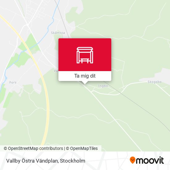 Vallby Östra Vändplan karta