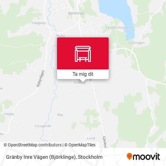 Gränby Inre Vägen (Björklinge) karta