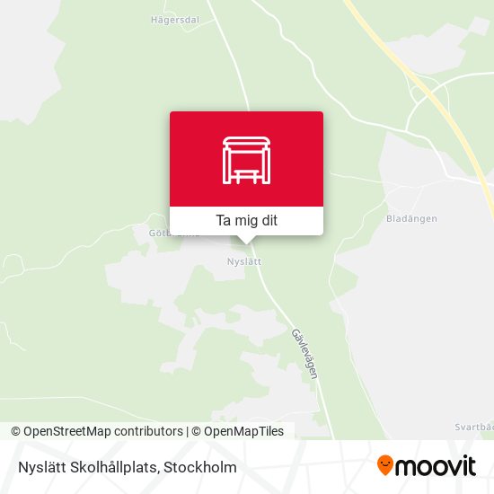 Nyslätt Skolhållplats karta