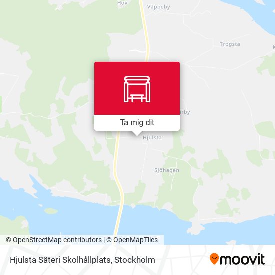 Hjulsta Säteri Skolhållplats karta