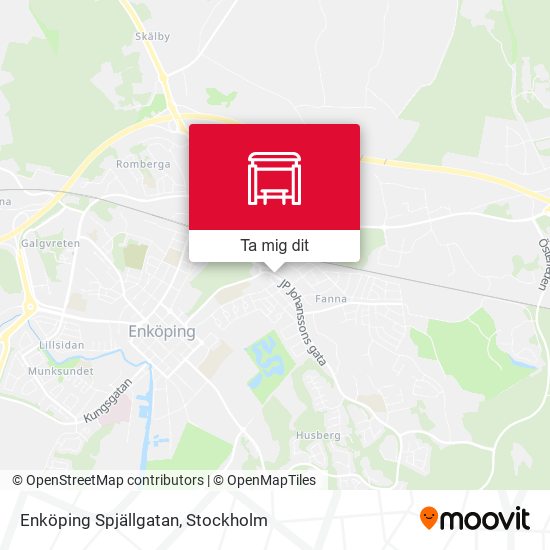Enköping Spjällgatan karta