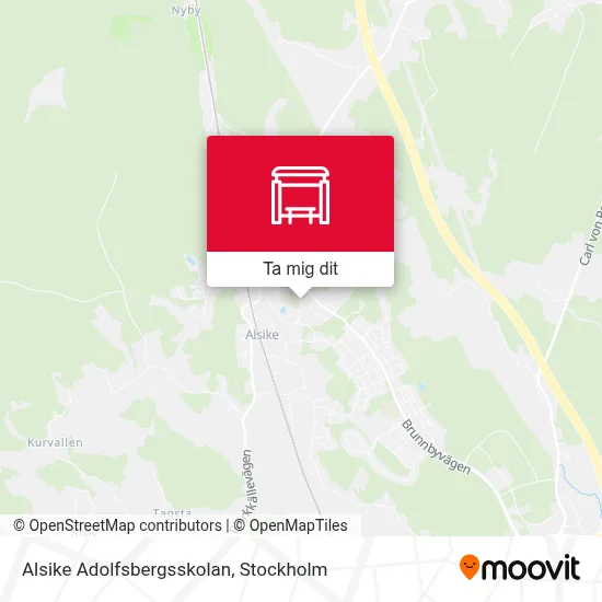 Alsike Adolfsbergsskolan karta