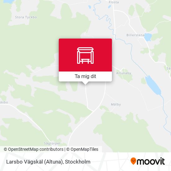 Larsbo Vägskäl (Altuna) karta