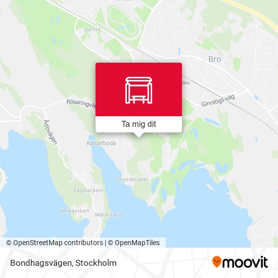 Bondhagsvägen karta
