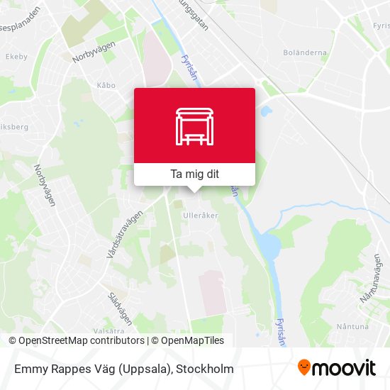 Emmy Rappes Väg (Uppsala) karta