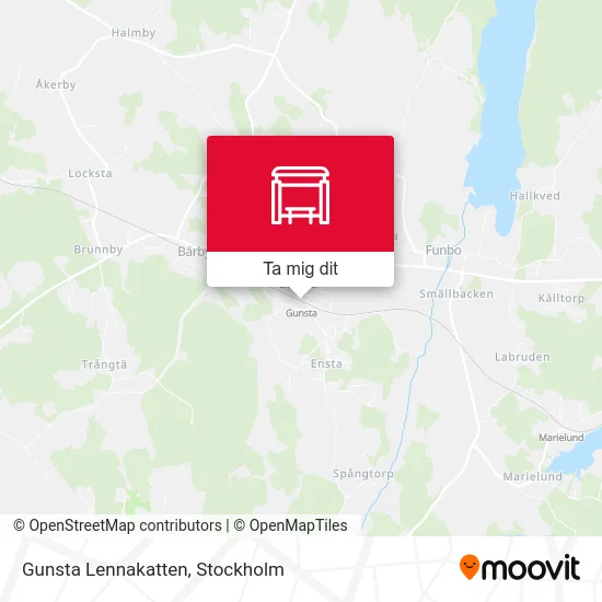 Gunsta Lennakatten karta