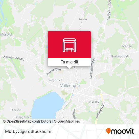 Mörbyvägen karta