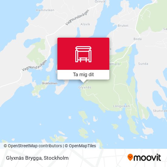 Glyxnäs Brygga karta