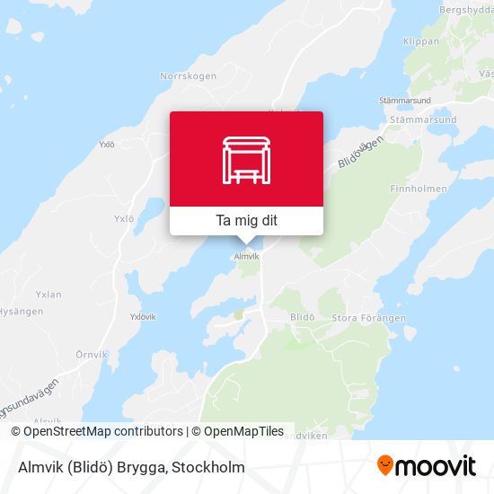 Almvik (Blidö) Brygga karta