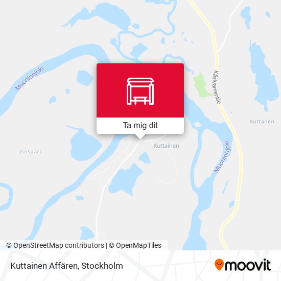 Kuttainen Affären karta