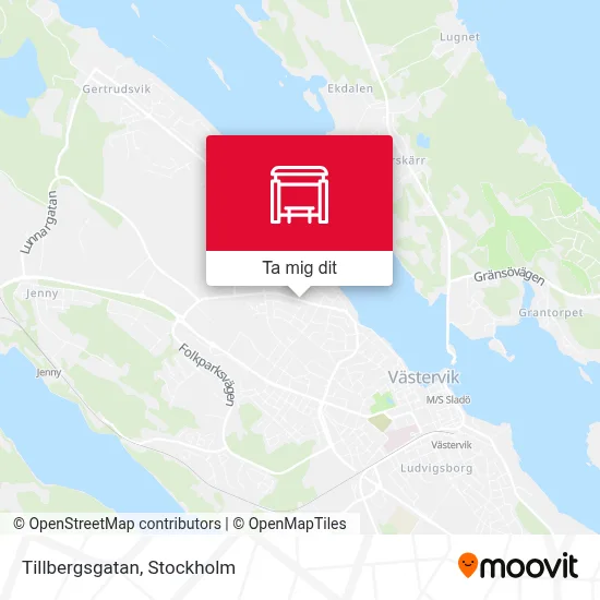 Tillbergsgatan karta