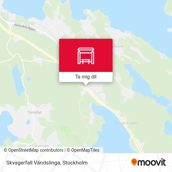 Skvagerfall Vändslinga karta