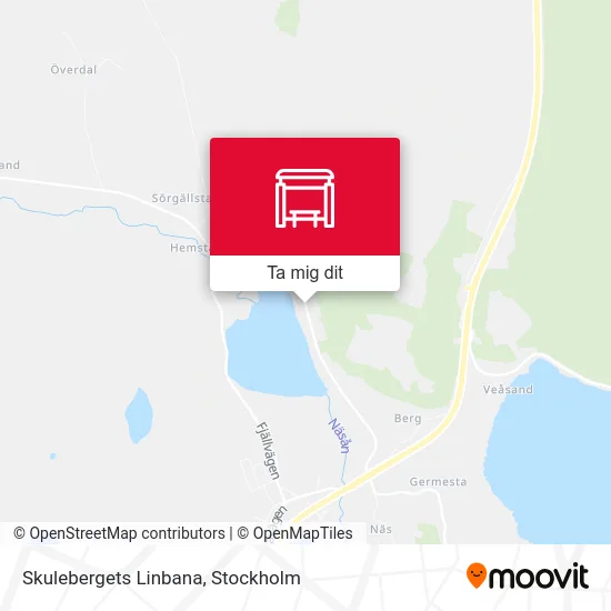 Skulebergets Linbana karta