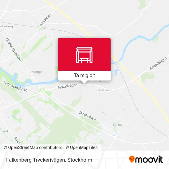Falkenberg Tryckerivägen karta