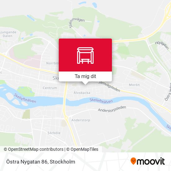 Östra Nygatan 86 karta