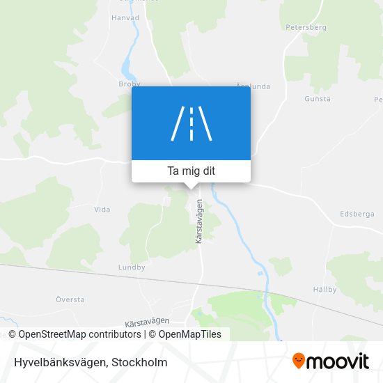 Hyvelbänksvägen karta