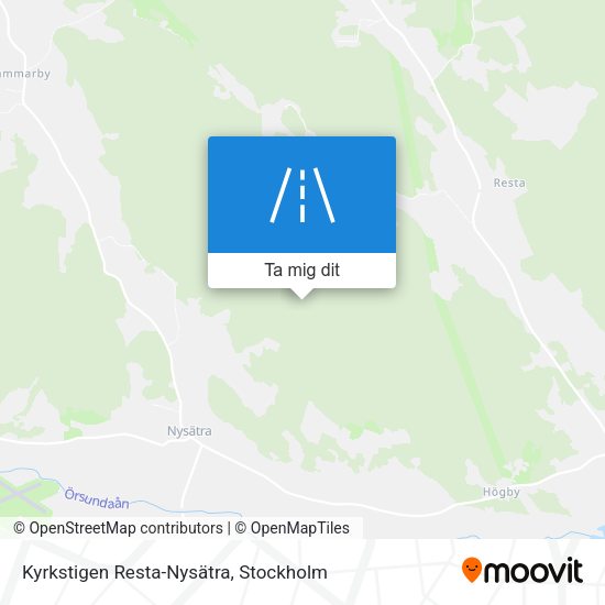 Kyrkstigen Resta-Nysätra karta