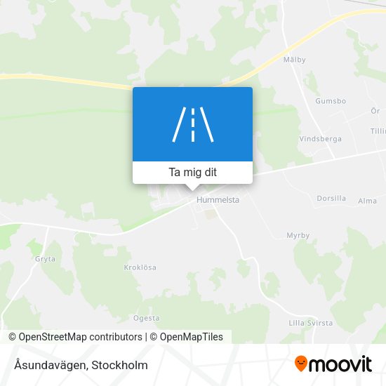 Åsundavägen karta