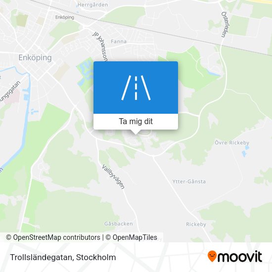 Trollsländegatan karta